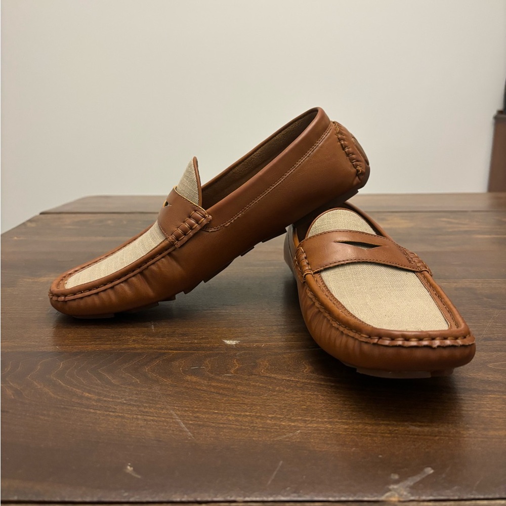 Tommy Hilfiger Brown and Cream Loafers